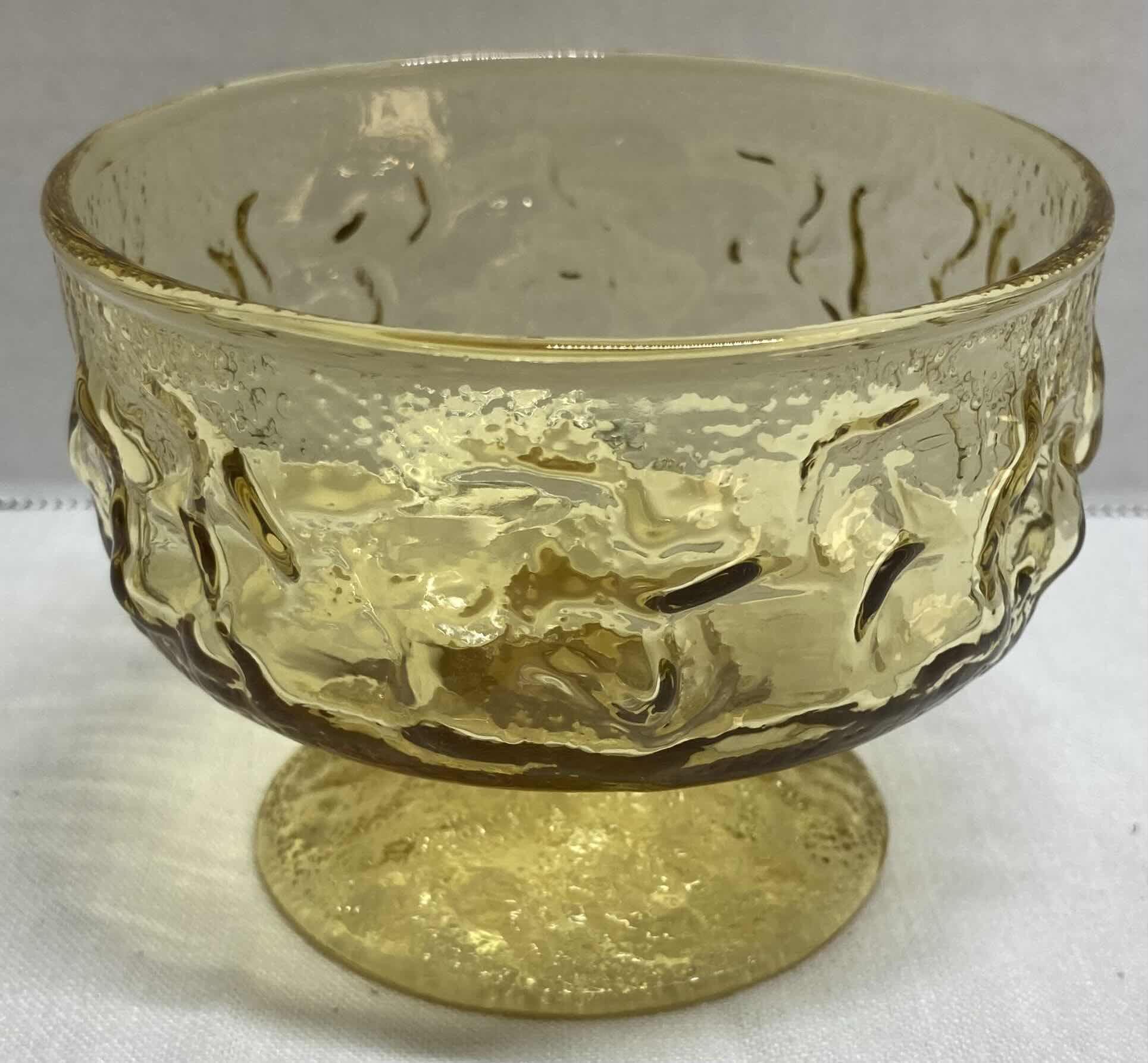 Photo 1 of ANCHOR HOCKING AMBER GLASS DESSERT BOWLS H2.75” (SET OF 8)