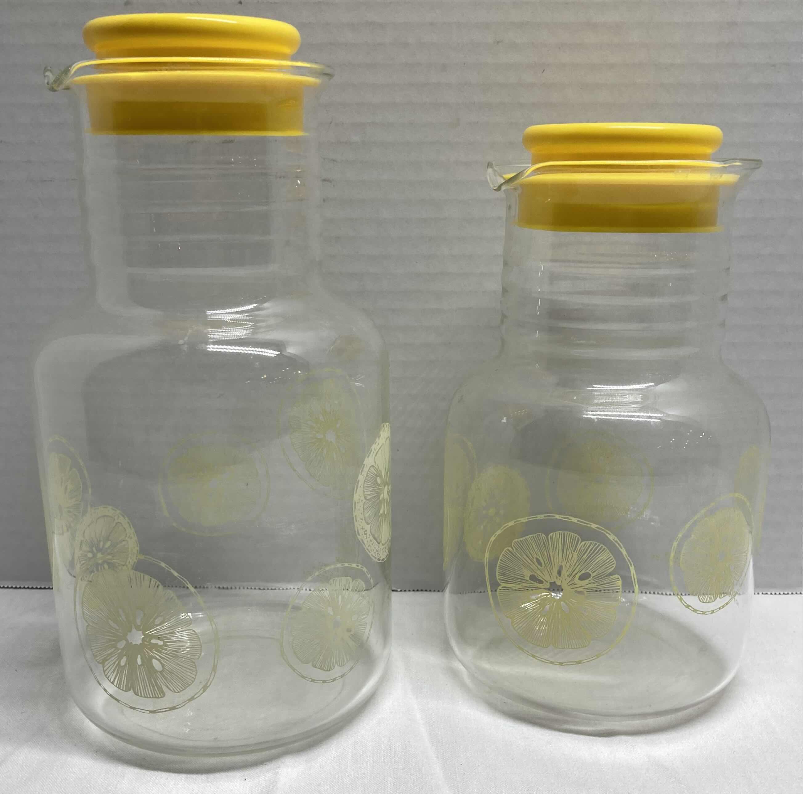 Photo 2 of PYREX GLASS LEMONADE PITCHERS W GLASS JUICER