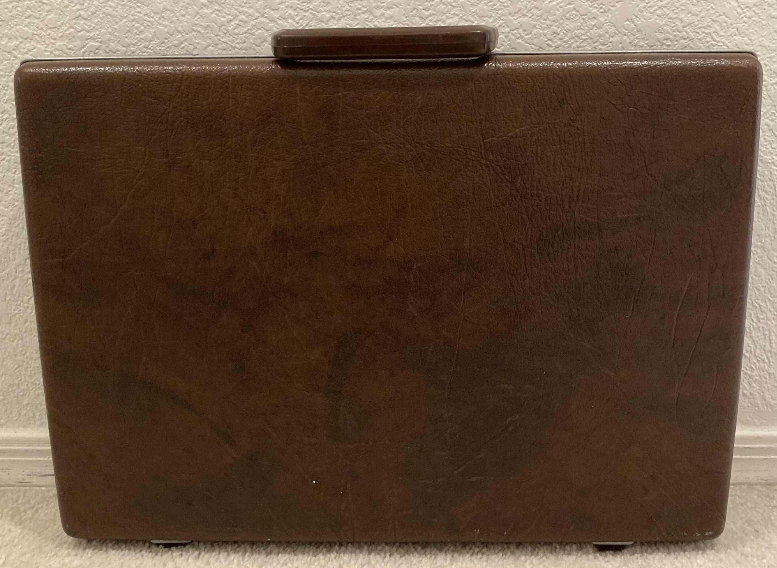 Photo 1 of SAMSONITE BROWN HARD SHELL COMBINATION LOCK BRIEFCASE 18” X 12.75” (READ NOTES)