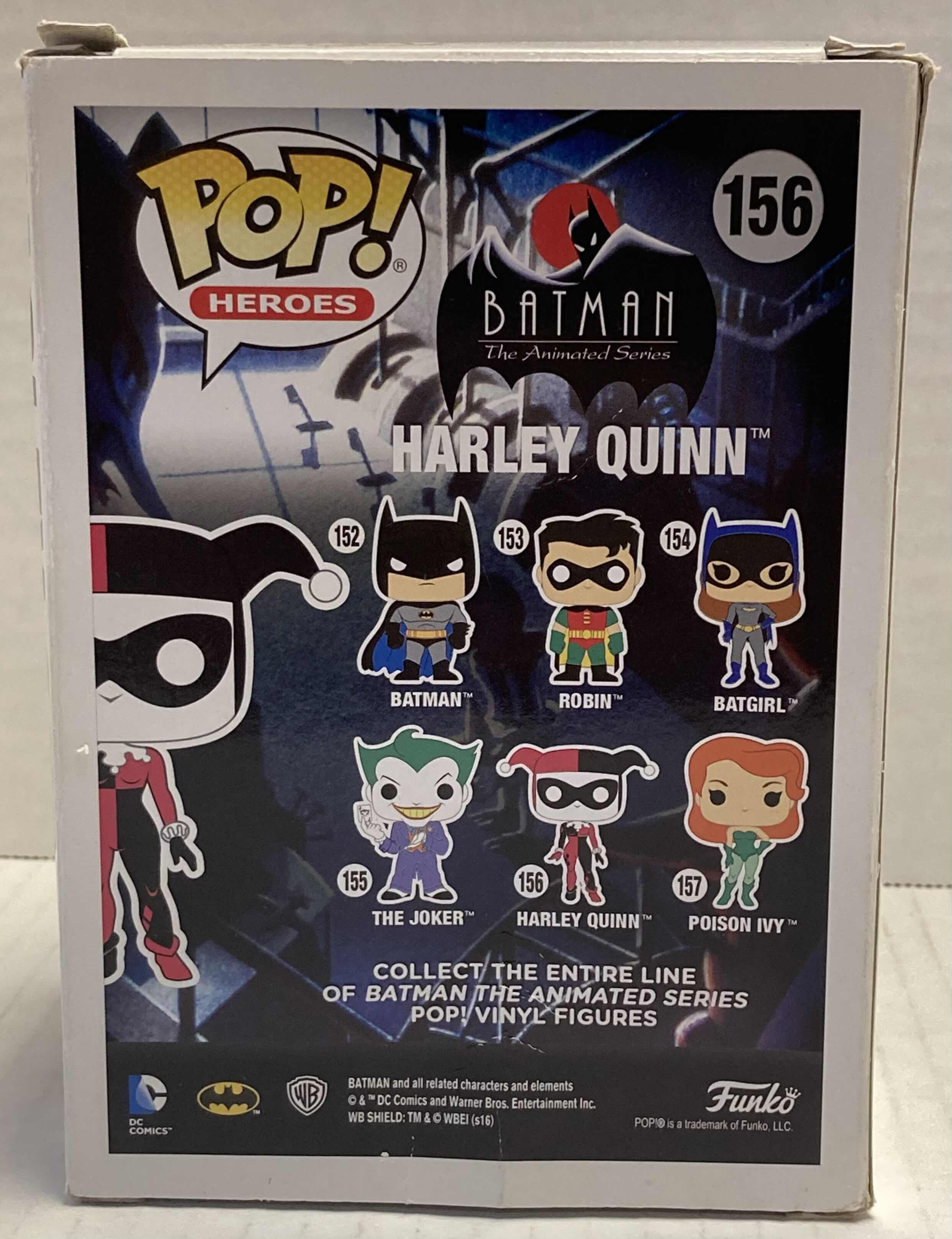 Photo 3 of FUNKO POP HEROES “BATMAN THE ANIMATED SERIES” 156 HARLEY QUINN VINYL FIGURINE