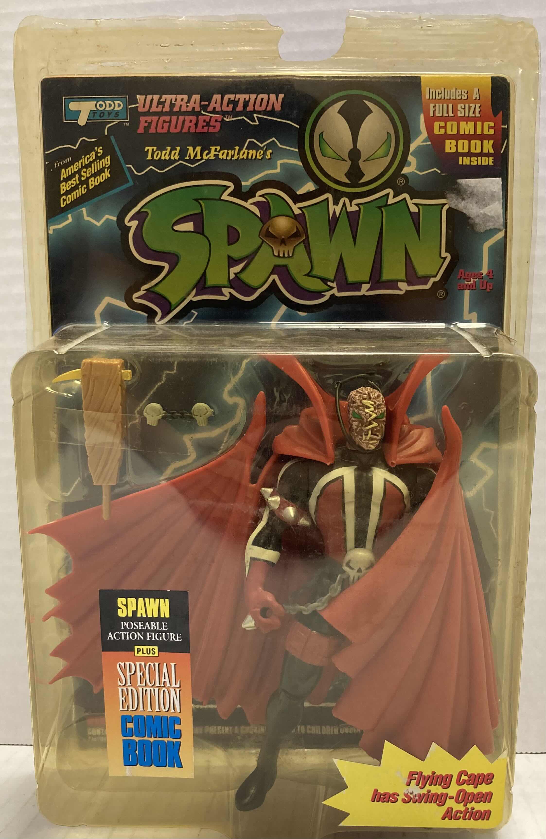 Photo 1 of TODD TOYS SPAWN POSE-ABLE ACTION FIGURE SPECIAL EDITION W COMIC BOOK