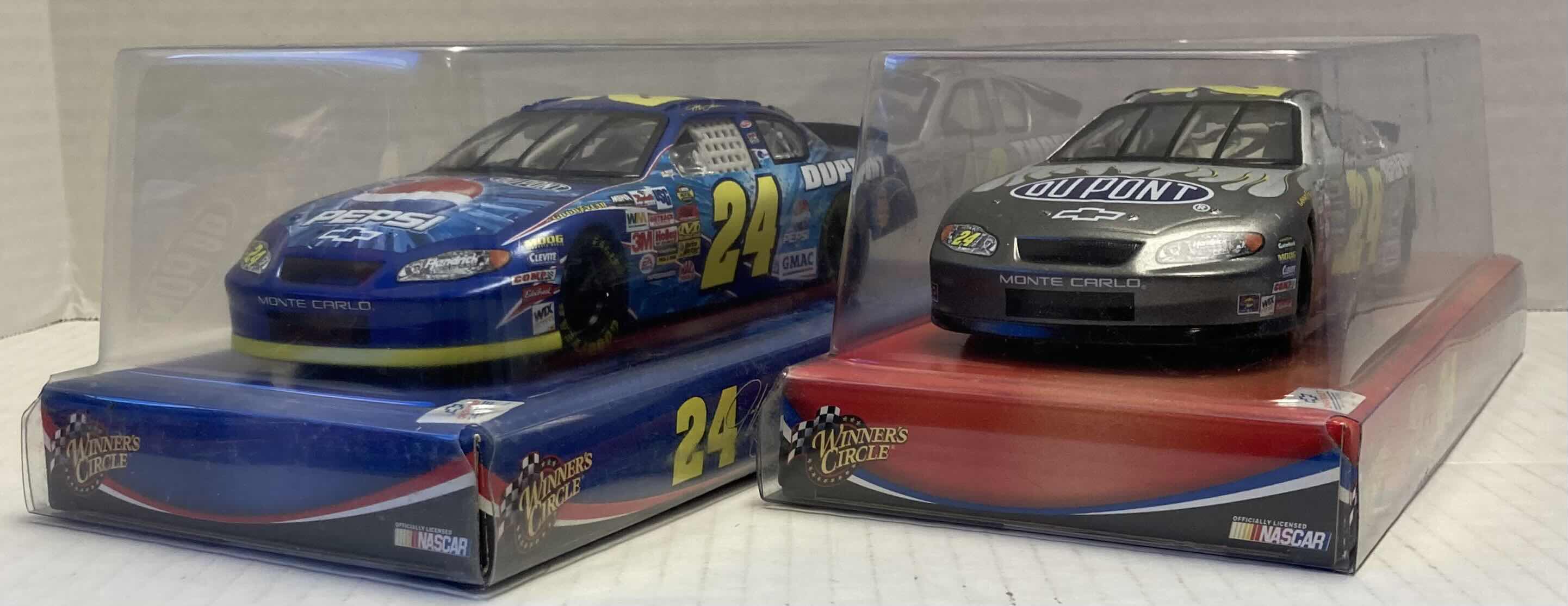 Photo 1 of WINNER’S CIRCLE JEFF GORDAN #24 BLUE & GREY CHEVY MONTE CARLO COLLECTABLE TIN CARS