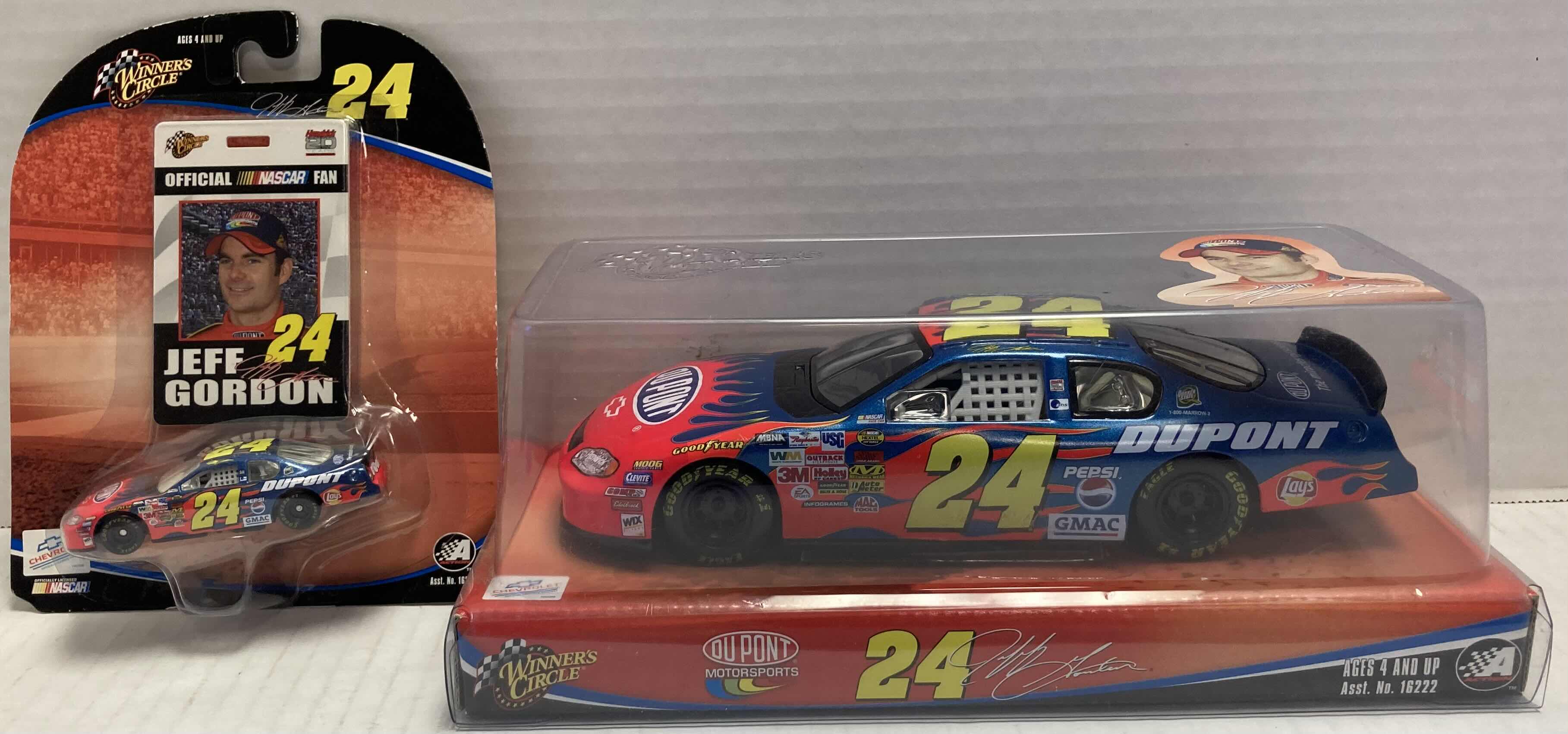 Photo 1 of WINNER’S CIRCLE JEFF GORDON #24 BLUE/RED FLAME  CHEVY MONTE CARLO COLLECTIBLE TIN CAR & TOY NASCAR