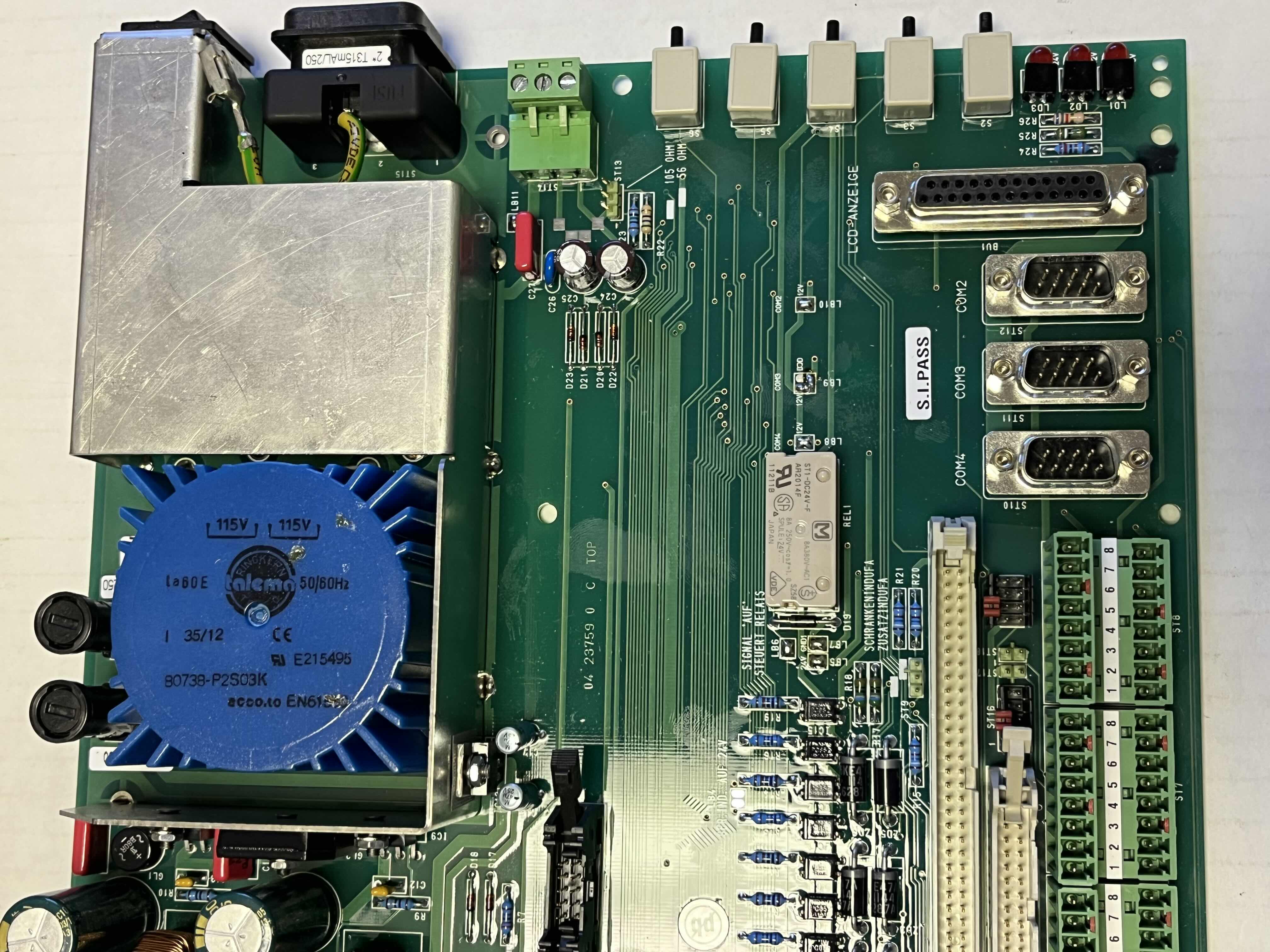 Photo 3 of SCHEIDT & BACHMANN CIRCUITBOARD BEST.LPL.VB.PL.+NT 120V RSTE20-E EPR6 KONDENS.PCB CON.BOARD+PS 120V RST (EMB.VI) TROPICALIZED Artnr. 04 332610 (A) 4514