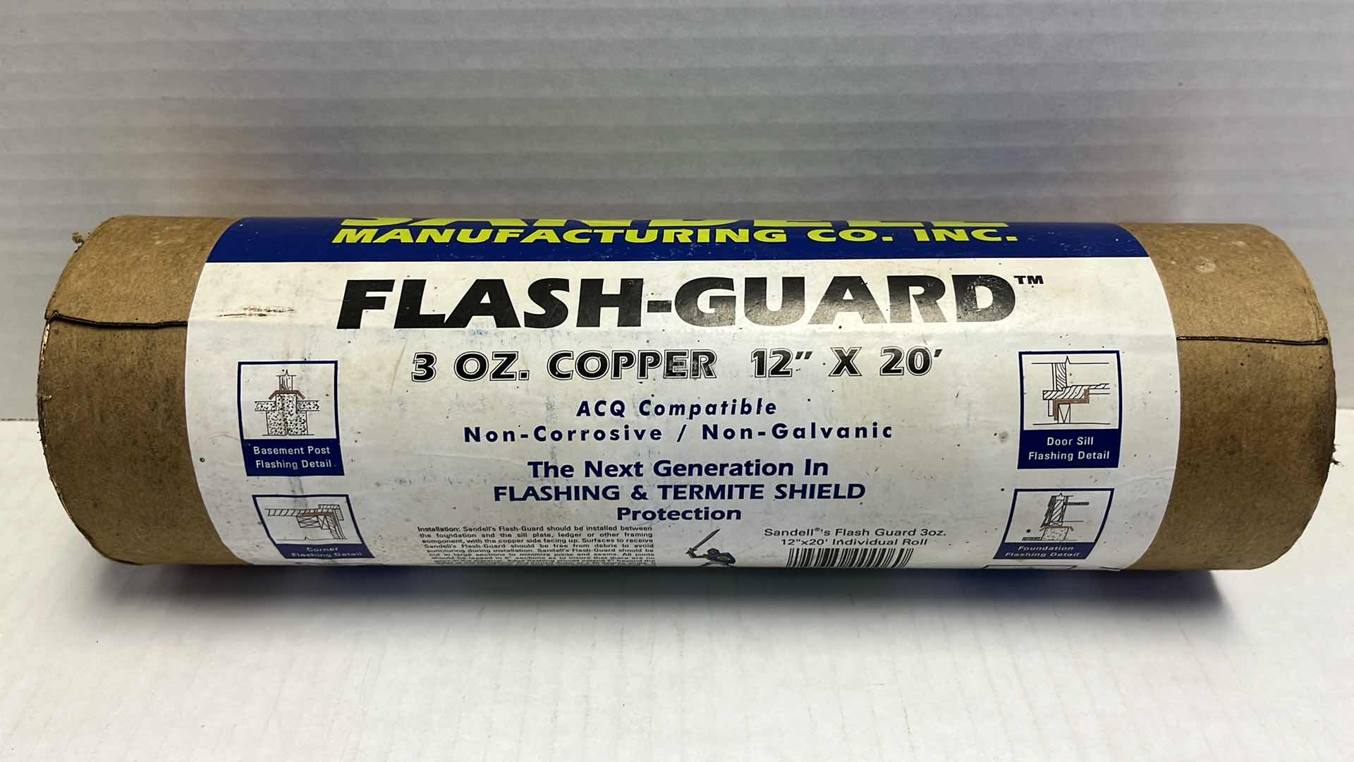 Photo 1 of SANDELL MANUFACTURING CO. FLASH GUARD NEXT GEN FLASHING & TERMITE SHIED 3oz COPPER PROTECTION ROLL 12” X 20’