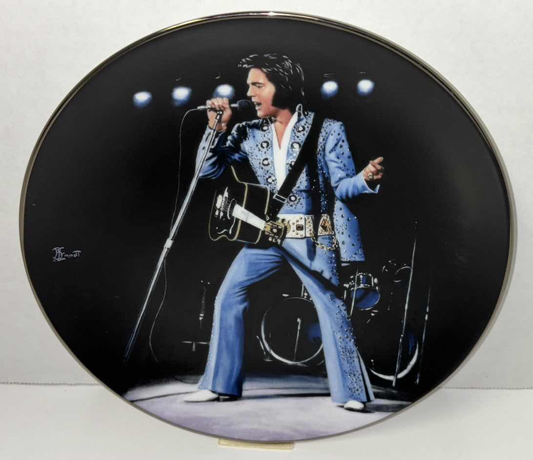 Photo 1 of ELVIS PRESLEY 1991 DELPHI 8.5” COLLECTIBLE PLATE “MADISON SQUARE GARDEN, 1972” (PLATE #6682B)