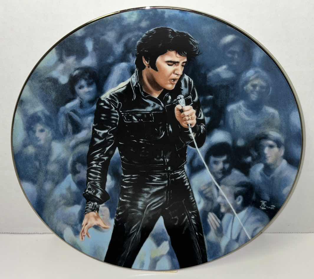 Photo 1 of ELVIS PRESLEY 1990 DELPHI 8.5” COLLECTIBLE PLATE “68 COMEBACK SPECIAL” (PLATE #5601A)