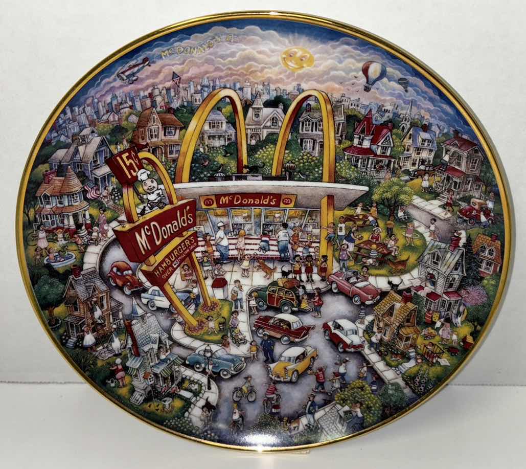 Photo 1 of THE FRANKLIN MINT 8.25” MCDONALDS LIMITED EDITION COLLECTIBLE PORCELAIN PLATE “GOLDEN MOMENTS” BY BILL BELL (PLATE #HA8533)