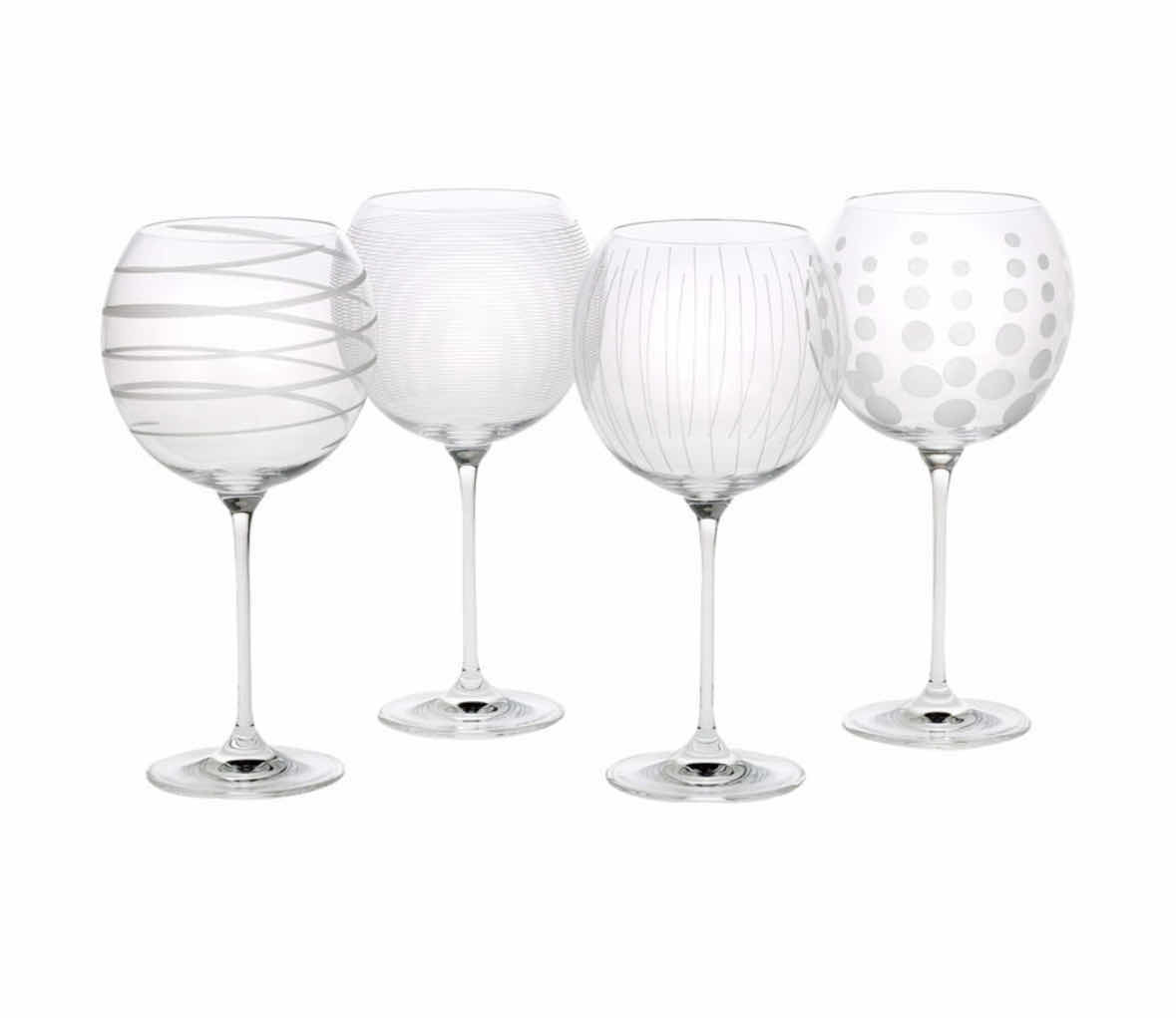 Photo 2 of MIKASA 4 PC CHEERS BALLOON GOBLET 24.5 OZ TRANSPARENT WINE GLASS SET