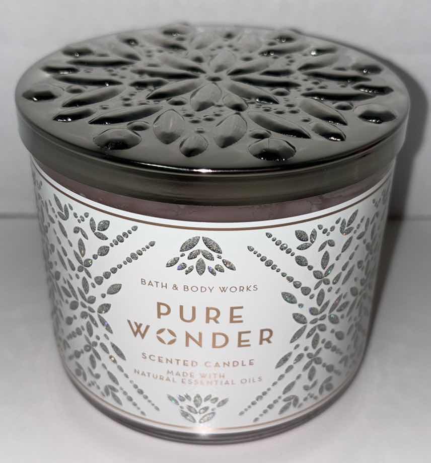 Photo 1 of NEW BATH & BODY WORKS PURE WONDER SCENTED CANDLE