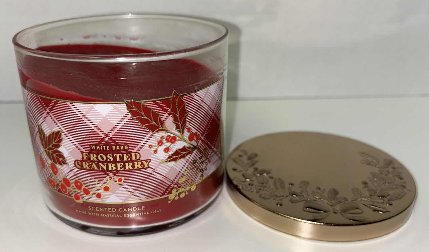 Photo 2 of NEW WHITE BARN FROSTED CRANBERRY SCENTED CANDLE