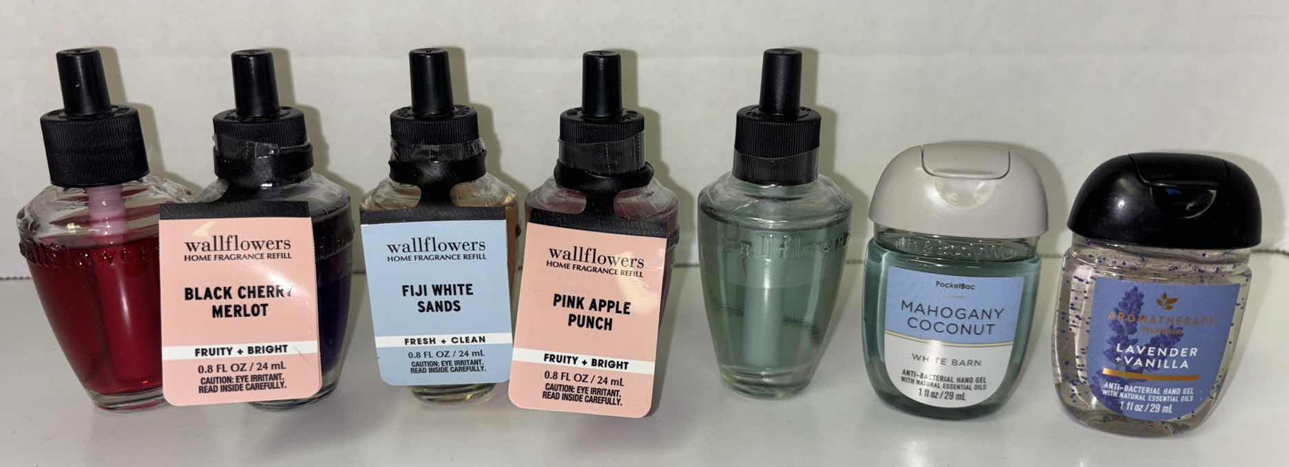 Photo 1 of NEW 7 PCS BATH & BODY WORKS WALLFLOWERS HOME FRAGRANCE REFILLS (5 SCENTS) & ANTI-BACTERIAL HAND GEL (2 SCENTS)