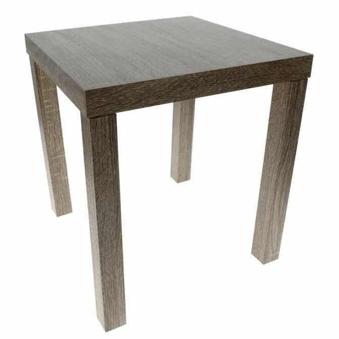 Photo 2 of NEW INTERIORS BY DESIGN GREY PARSON TABLE 15.5” X 15.5” H17”