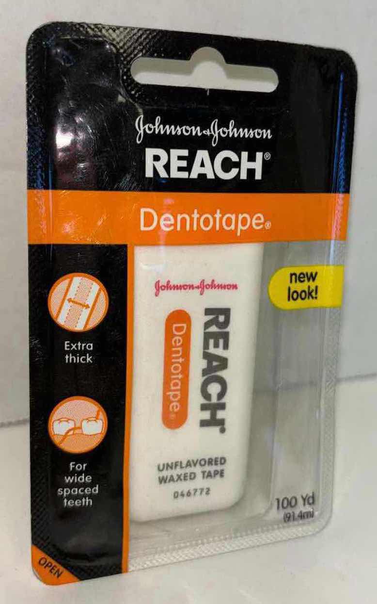 Photo 2 of NEW 6-PACK JOHNSON & JOHNSON DENTOTAPE UNFLAVORED WAXED 100 YD TAPE