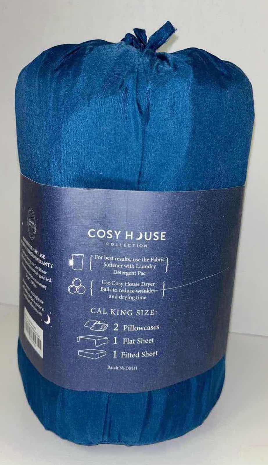 Photo 4 of NEW 4 PC COSY HOUSE COLLECTION LUXURY BED SHEETS BAMBOO VISCOSE BLEND, CALIFORNIA KING (COLOR: ROYAL BLUE)