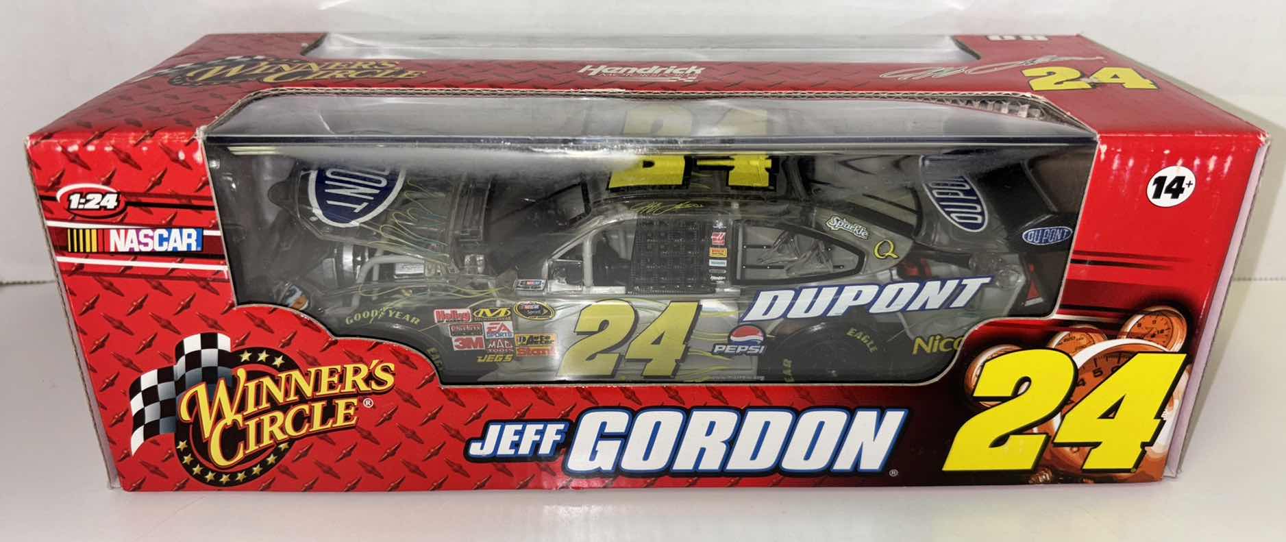 Photo 1 of NEW 2008 WINNERS CIRCLE NASCAR JEFF GORDON #24 1:24 SCALE CLEAR RACE CAR (#70749)