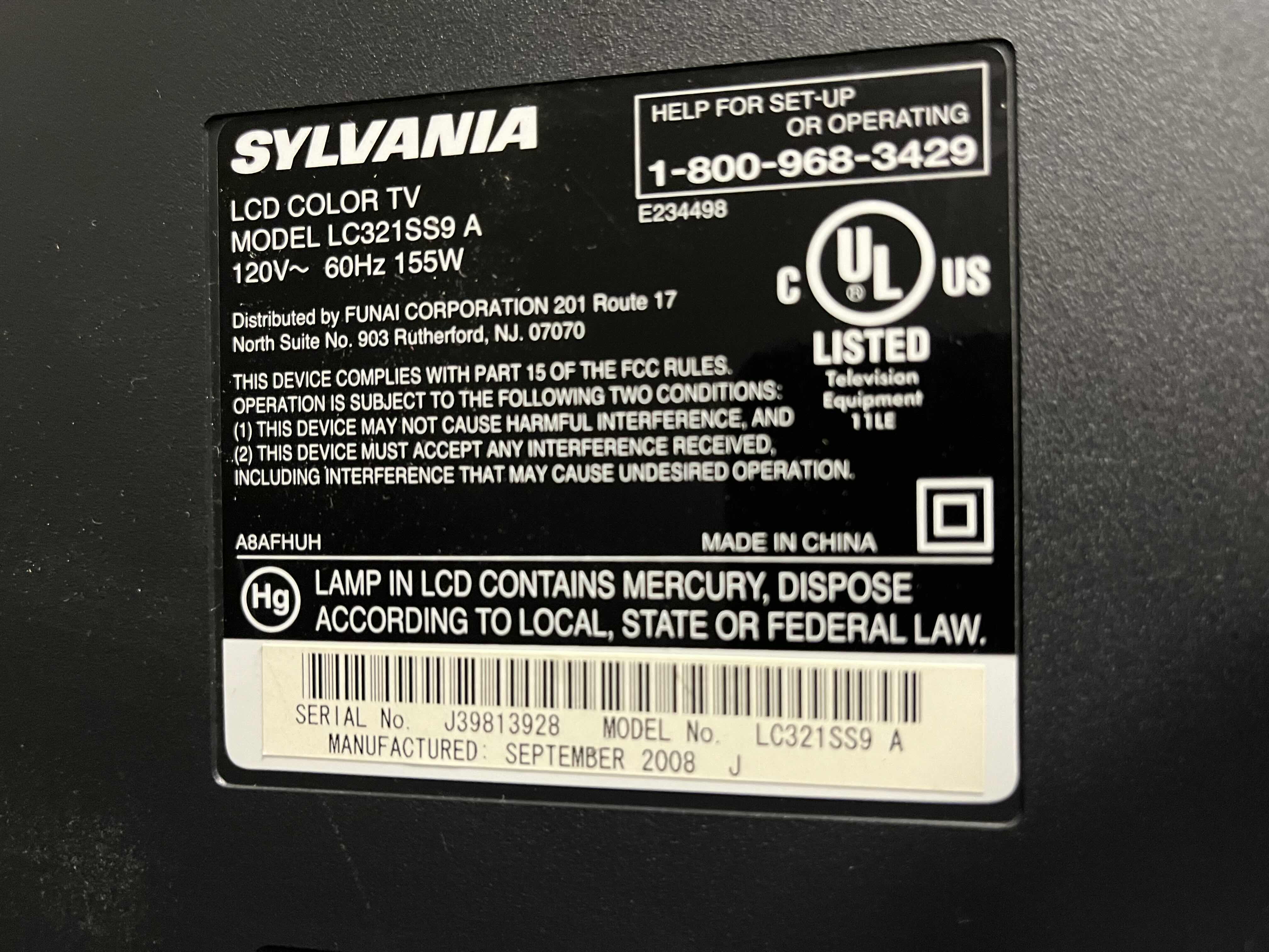 Photo 4 of SYLVANNA 32” LCD TV MODEL LC321SS9A