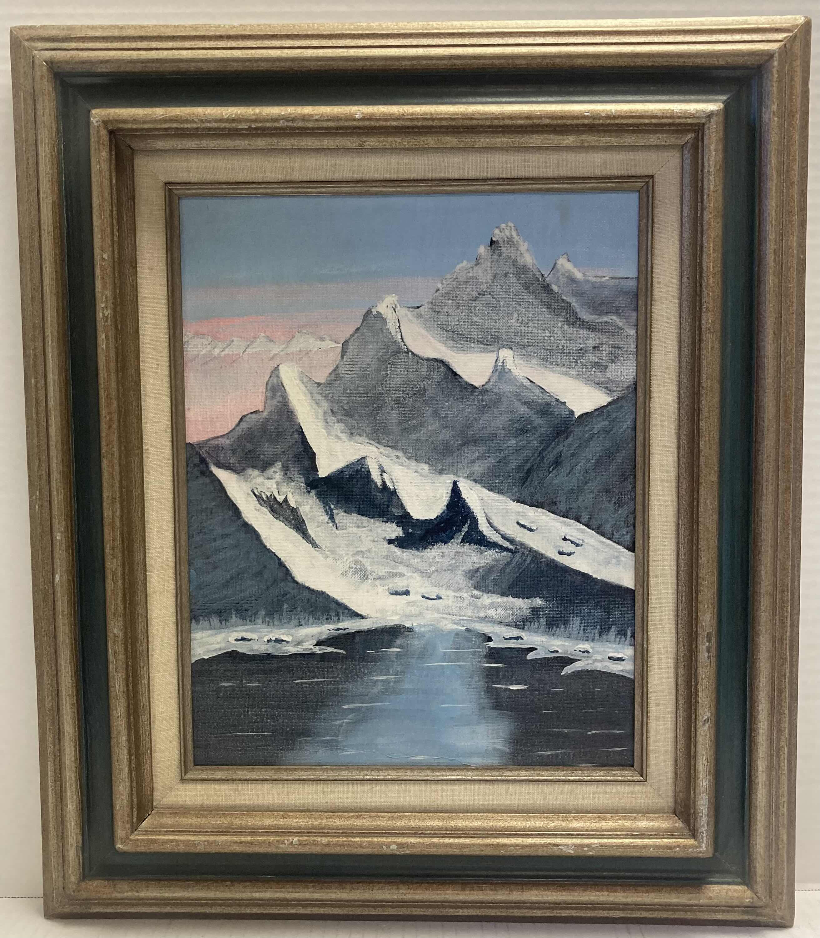 Photo 1 of SNOW MOUNTAIN PAINTING FRAMED WALL ART 18” X 21.25”