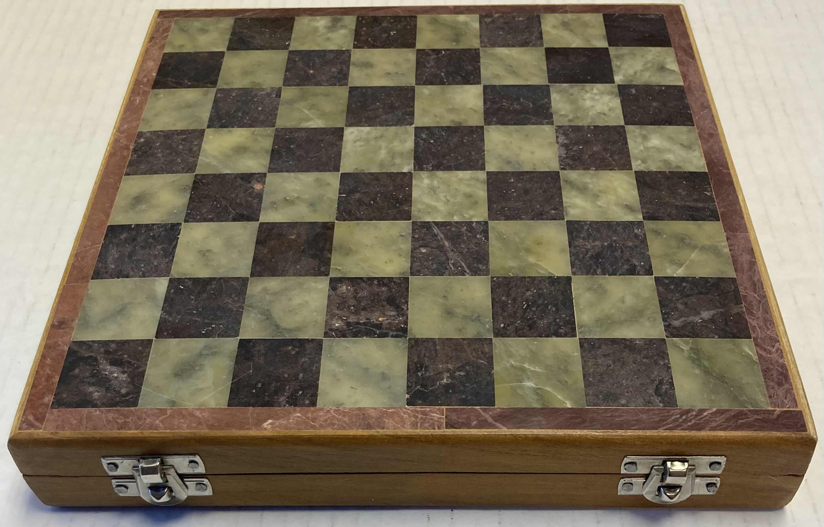 Photo 3 of MARBLE CHESS SET W WOOD CASE