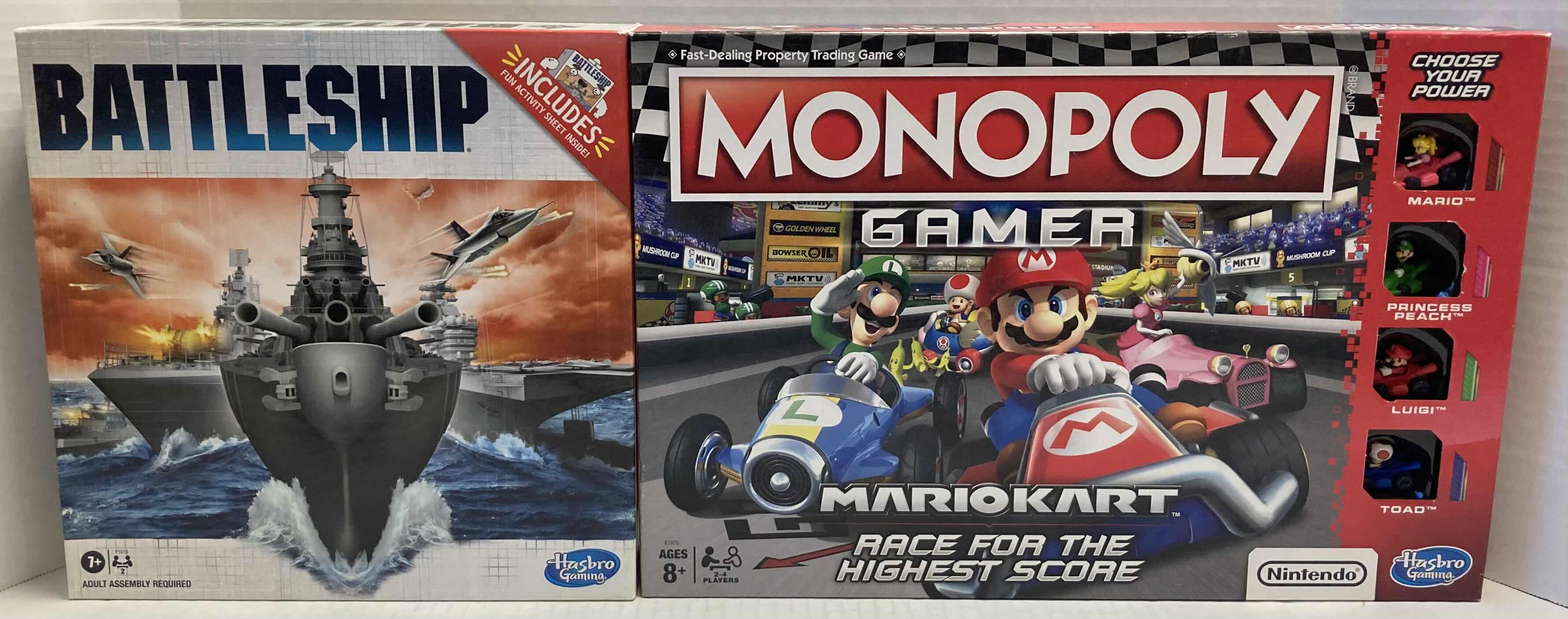 Photo 1 of HASBRO GAMING BATTLESHIP & MONOPOLY GAMER MARIOKART EDITION BOARD GAME