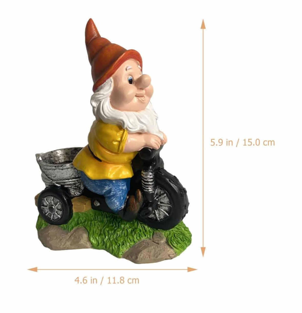 Photo 9 of OUTDOOR POLY-RESIN MINIATURE GARDEN GNOME FIGURES (3)