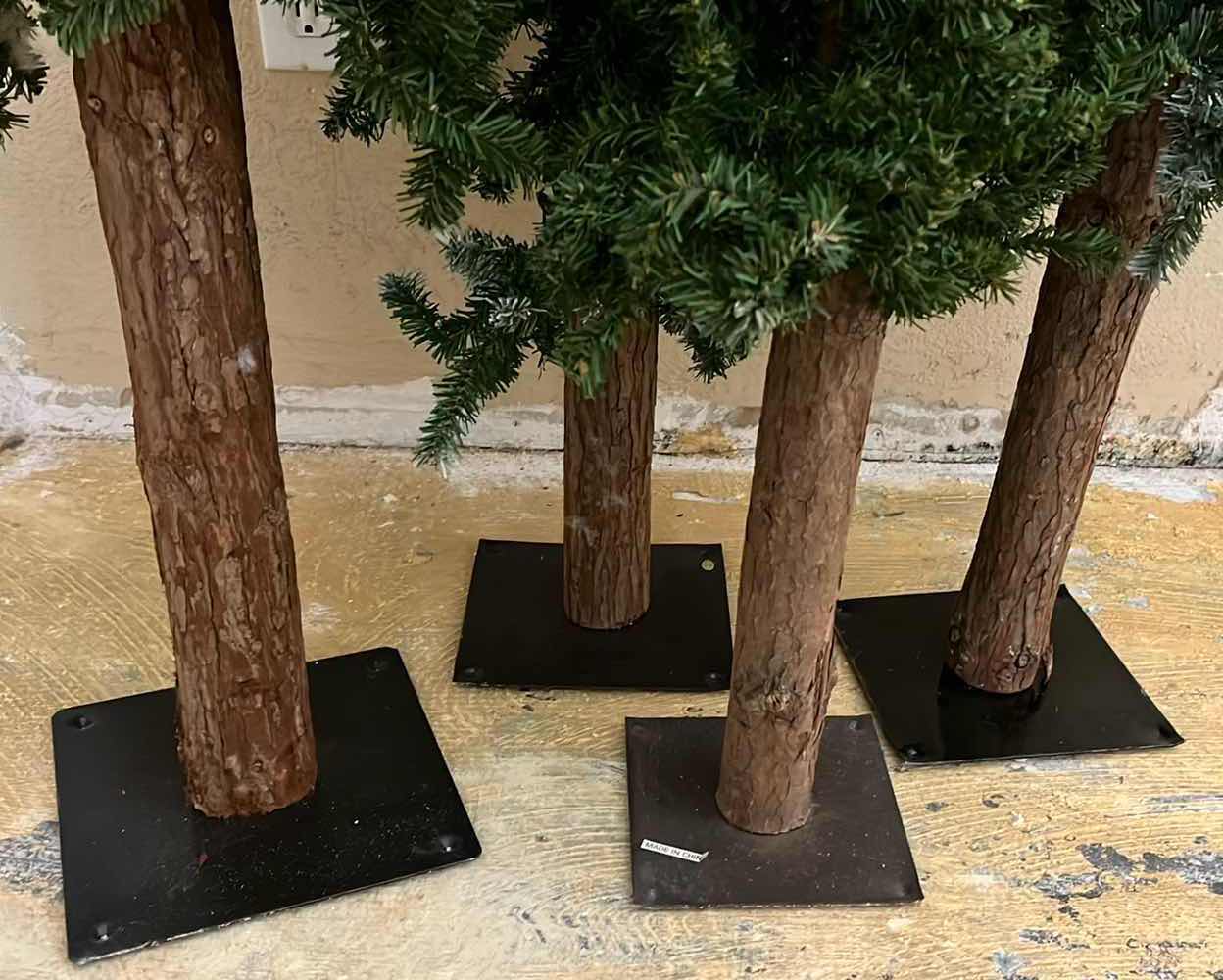 Photo 5 of CHRISTMAS REALISTIC PINE TREES W METAL STANDS (4) H38”-H48”