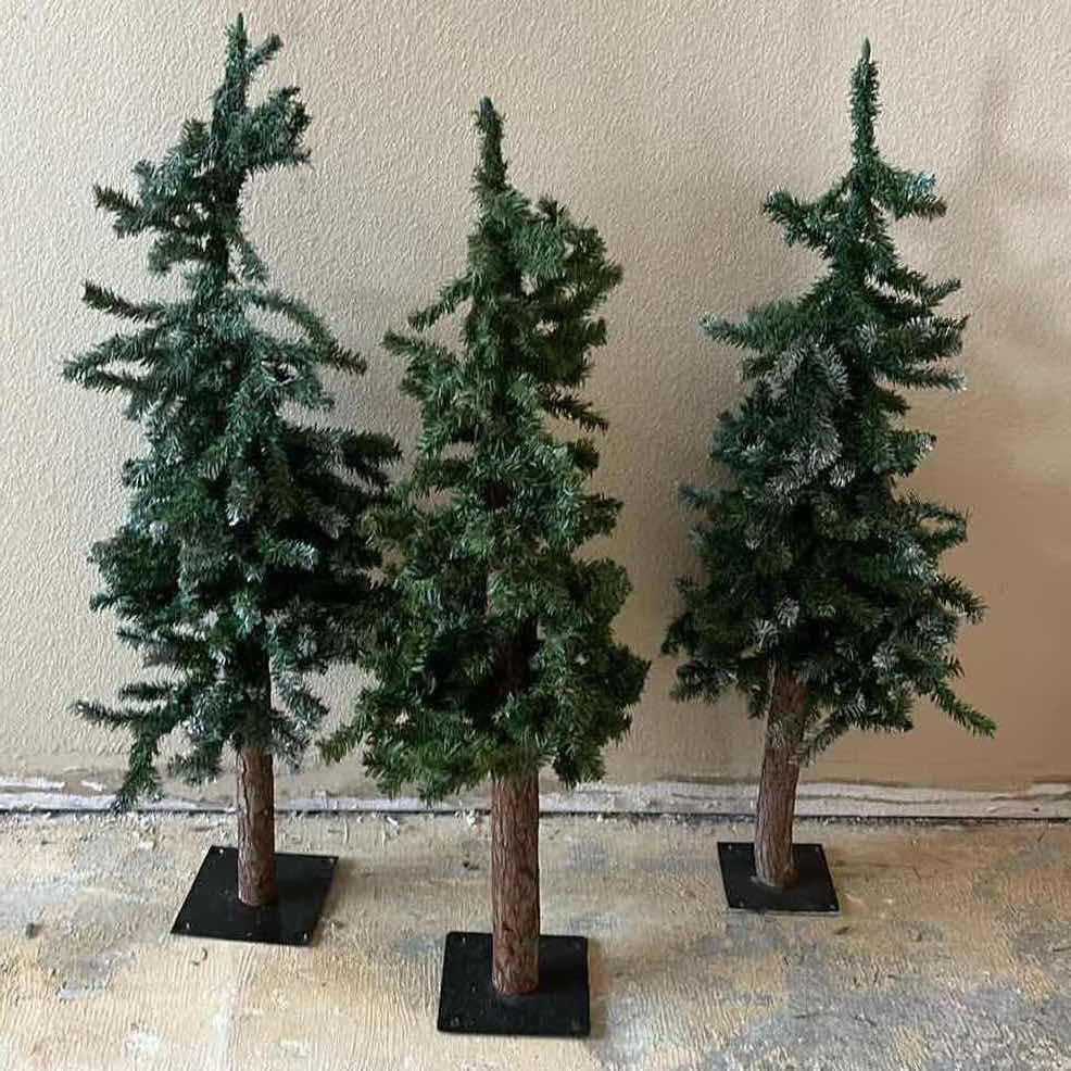 Photo 3 of CHRISTMAS REALISTIC PINE TREES W METAL STANDS (6) H24”-H38”