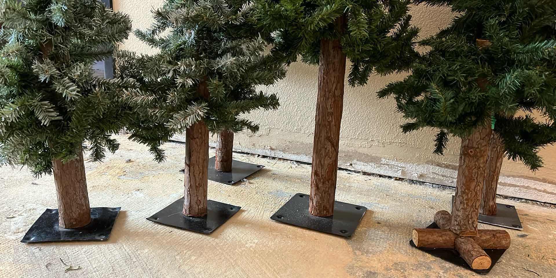 Photo 5 of CHRISTMAS REALISTIC PINE TREES W METAL STANDS (6) H24”-H38”