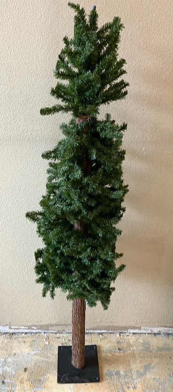 Photo 2 of CHRISTMAS REALISTIC PINE TREES W METAL STANDS (2) H48” & H61”