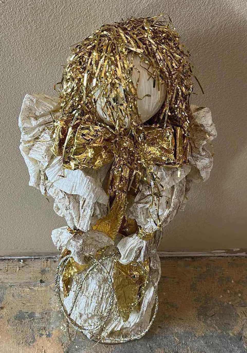 Photo 2 of CHRISTMAS GOLDEN PAPER MACHE DECOR 16” X 43”