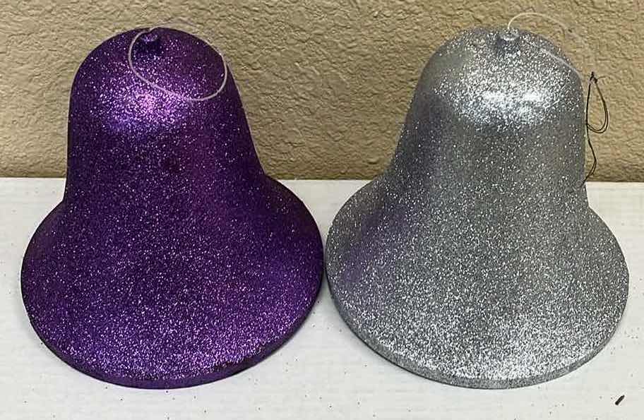 Photo 3 of BELL SHAPE GLITTER FINISH CHRISTMAS ORNAMENTS (16) 6.5” X 7”