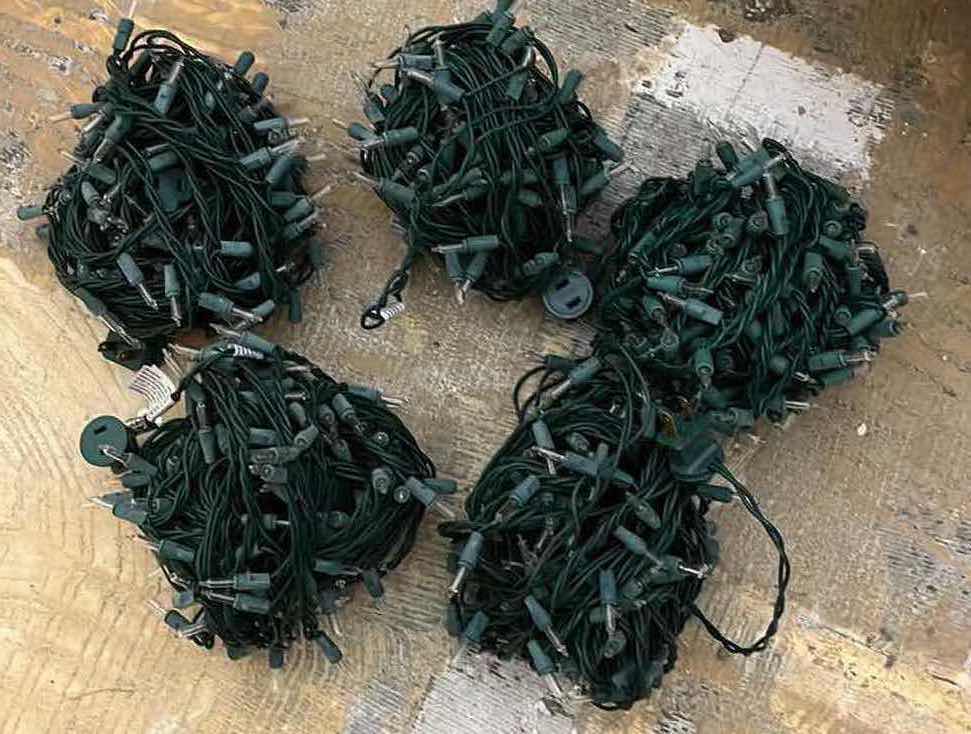 Photo 1 of MINI INDOOR OUTDOOR GREEN WIRE CHRISTMAS LIGHTS (5 BUNDLES)