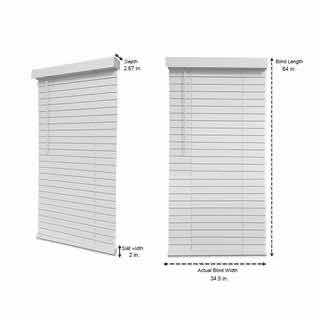 Photo 9 of HOME DECORATORS COLLECTION WHITE FAUX WOOD CORDLESS BLINDS 35” X 64” (SET OF 2)