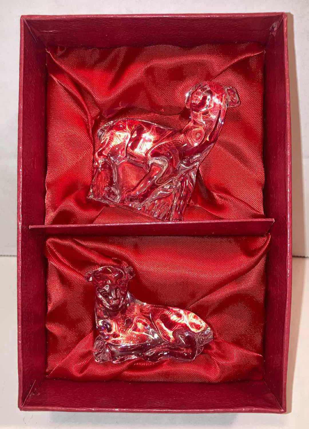 Photo 2 of WATERFORD CRYSTAL NATIVITY COLLECTION SHEEP FIGURINES H2.75”