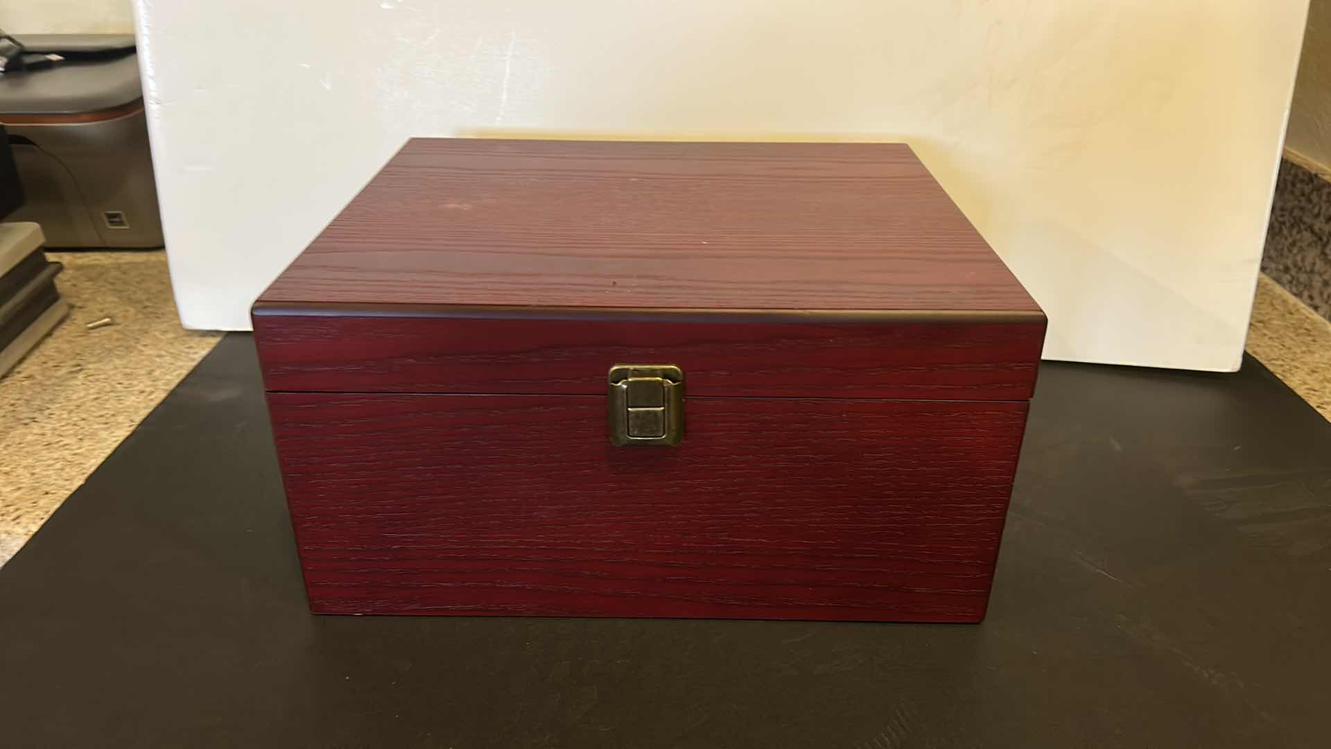 Photo 3 of WOOD JEWELRY STORAGE BOX AND SEWING SUPPLIES