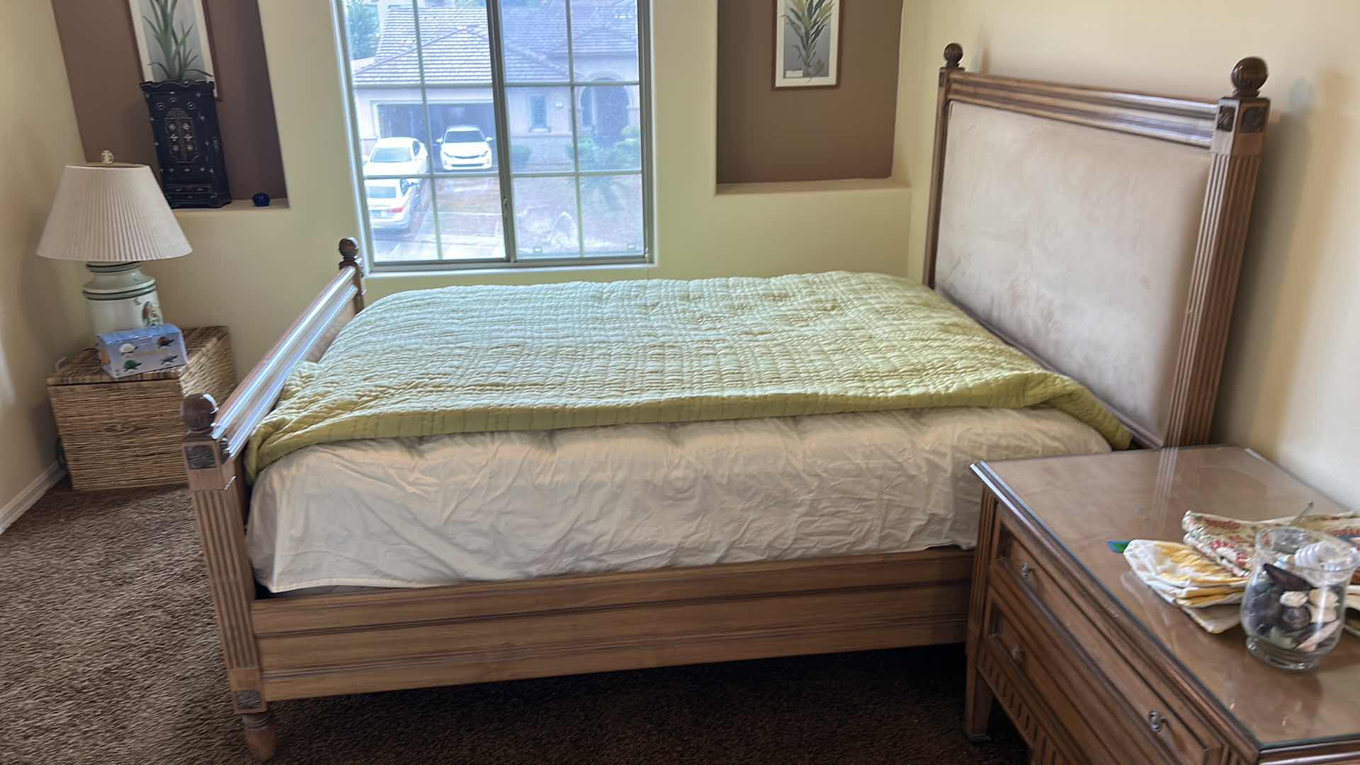 Photo 7 of WOOD UPHOLSTERED QUEEN HEADBOARD FOOTBOARD AND SIDEBOARD (MATTRESS AND BEDDING SOLD SEPARATELY) 65” x 87”