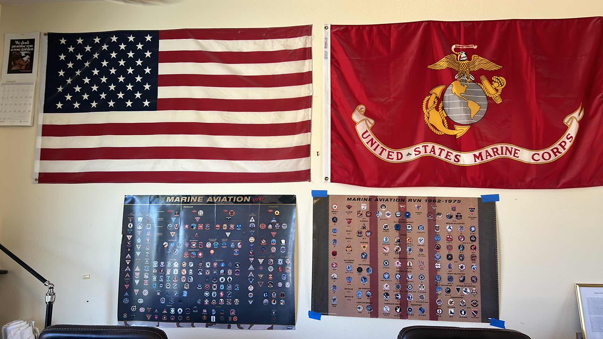 Photo 7 of WALL W USA AND USMC FLAGS POSTERS, PATCHES AND CALENDARS