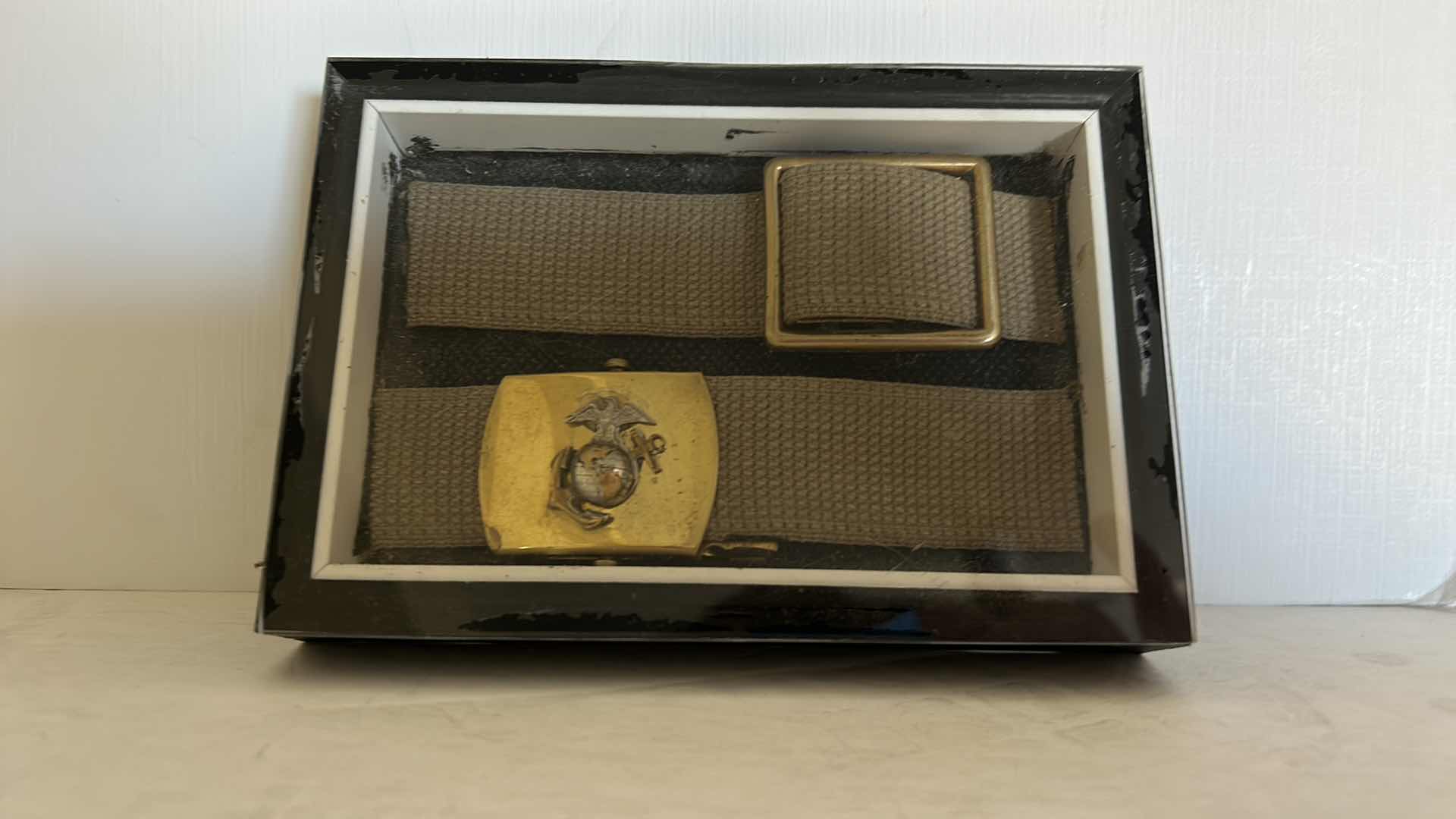Photo 2 of  USMC BELT SHADOW BOX 6” x 4”