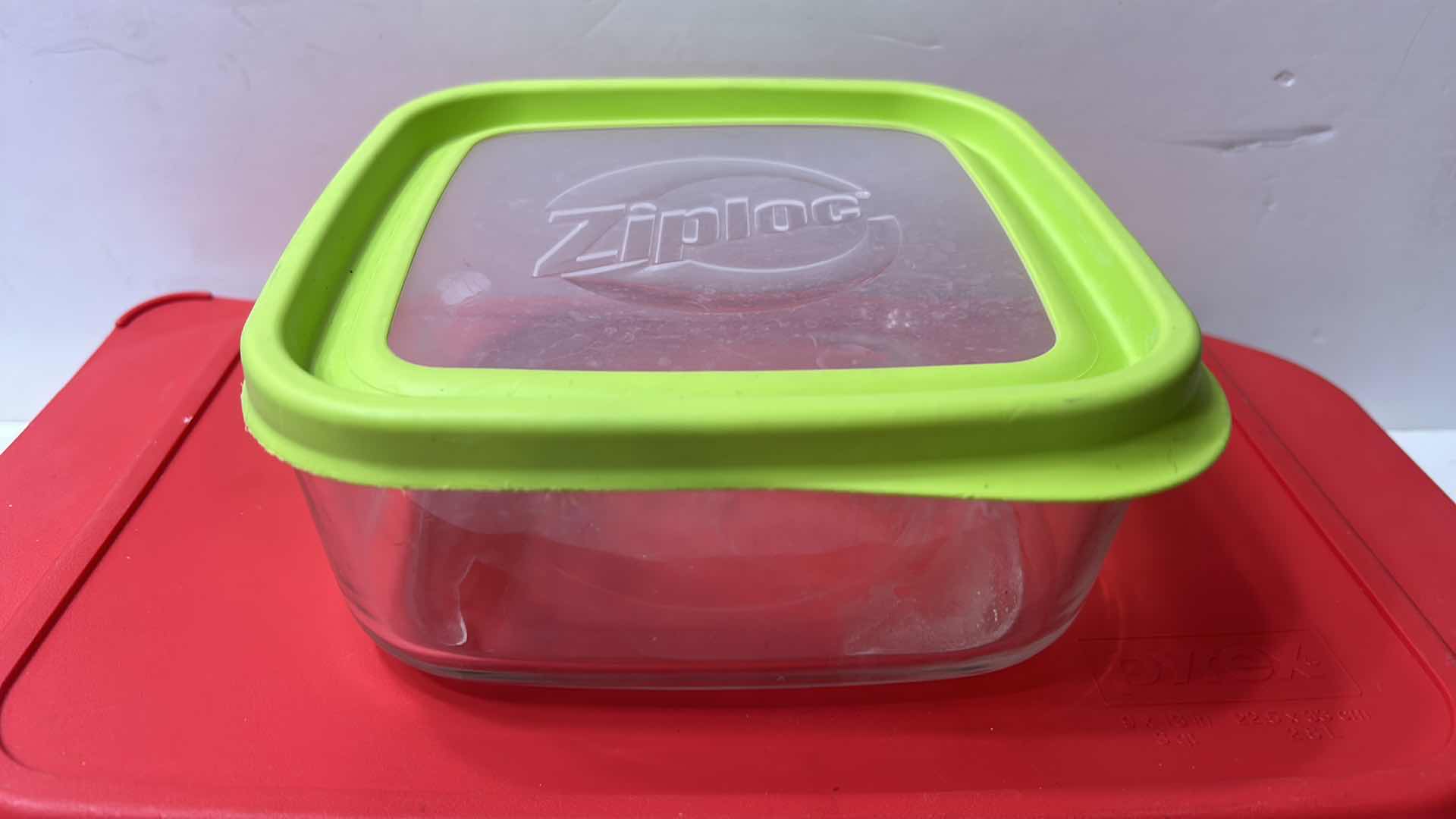 Photo 4 of 2 PRYEX CONTAINERS WITH LIDS AND ONE ZIPLOCK CONTAINER WITH LID