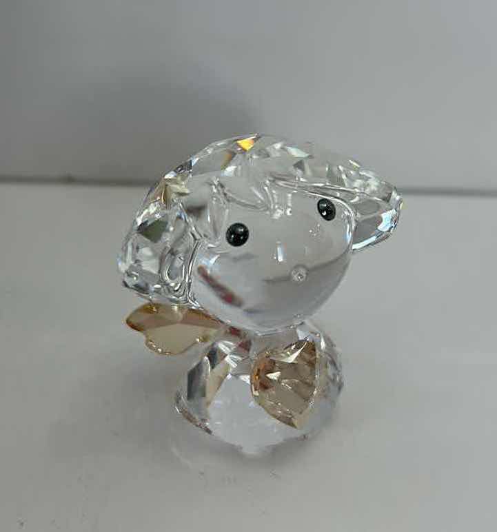 Photo 6 of TINY SWAROVSKI CRYSTAL ANGEL WITH GOLD HEART $90 ON EBAY