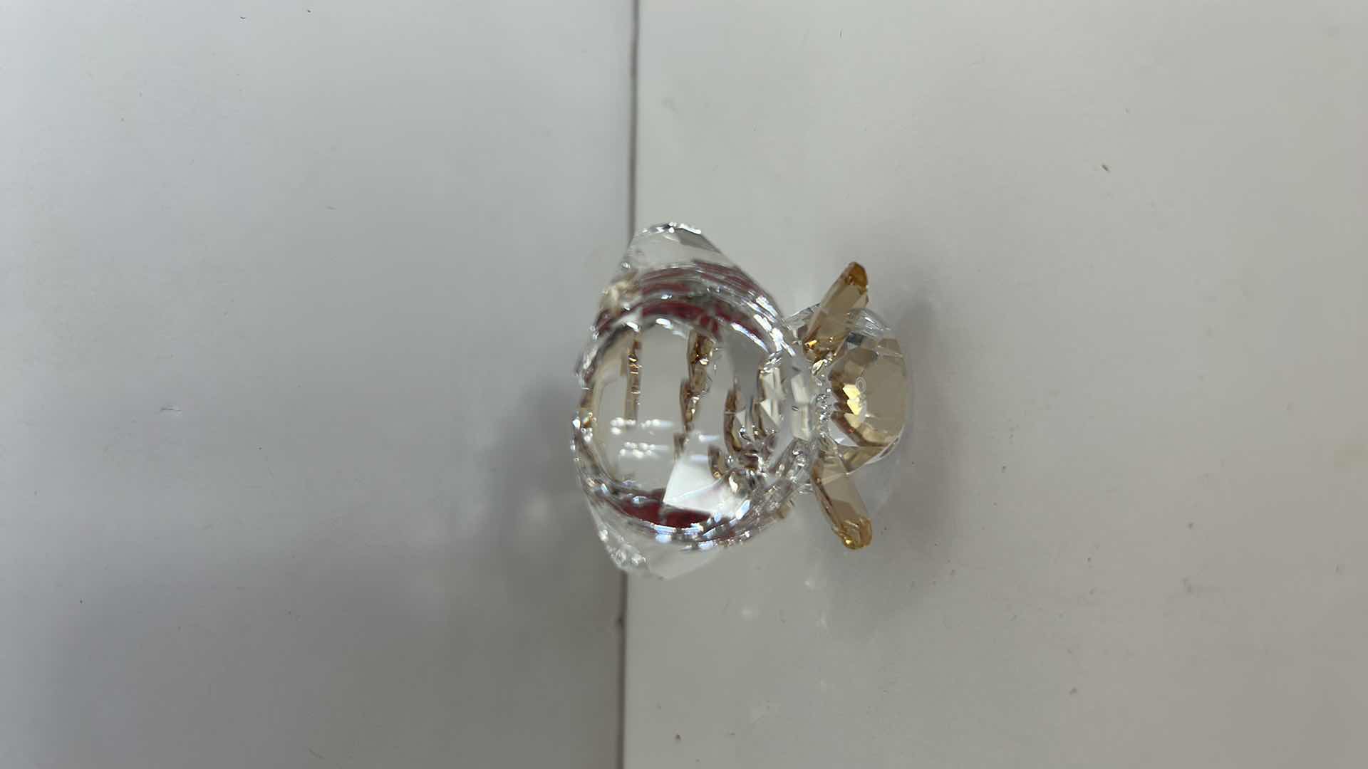 Photo 2 of TINY SWAROVSKI CRYSTAL ANGEL WITH GOLD HEART $90 ON EBAY