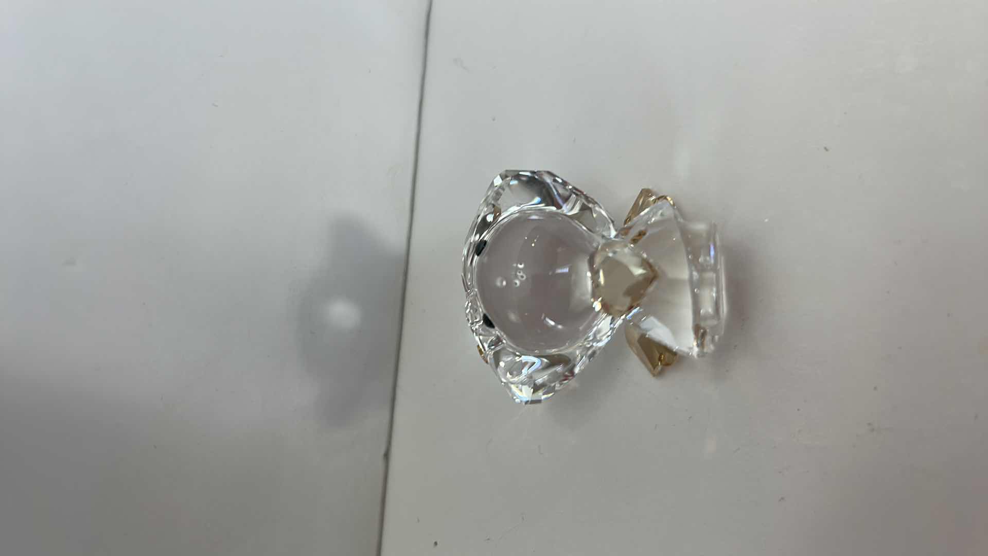 Photo 4 of TINY SWAROVSKI CRYSTAL ANGEL WITH GOLD HEART $90 ON EBAY