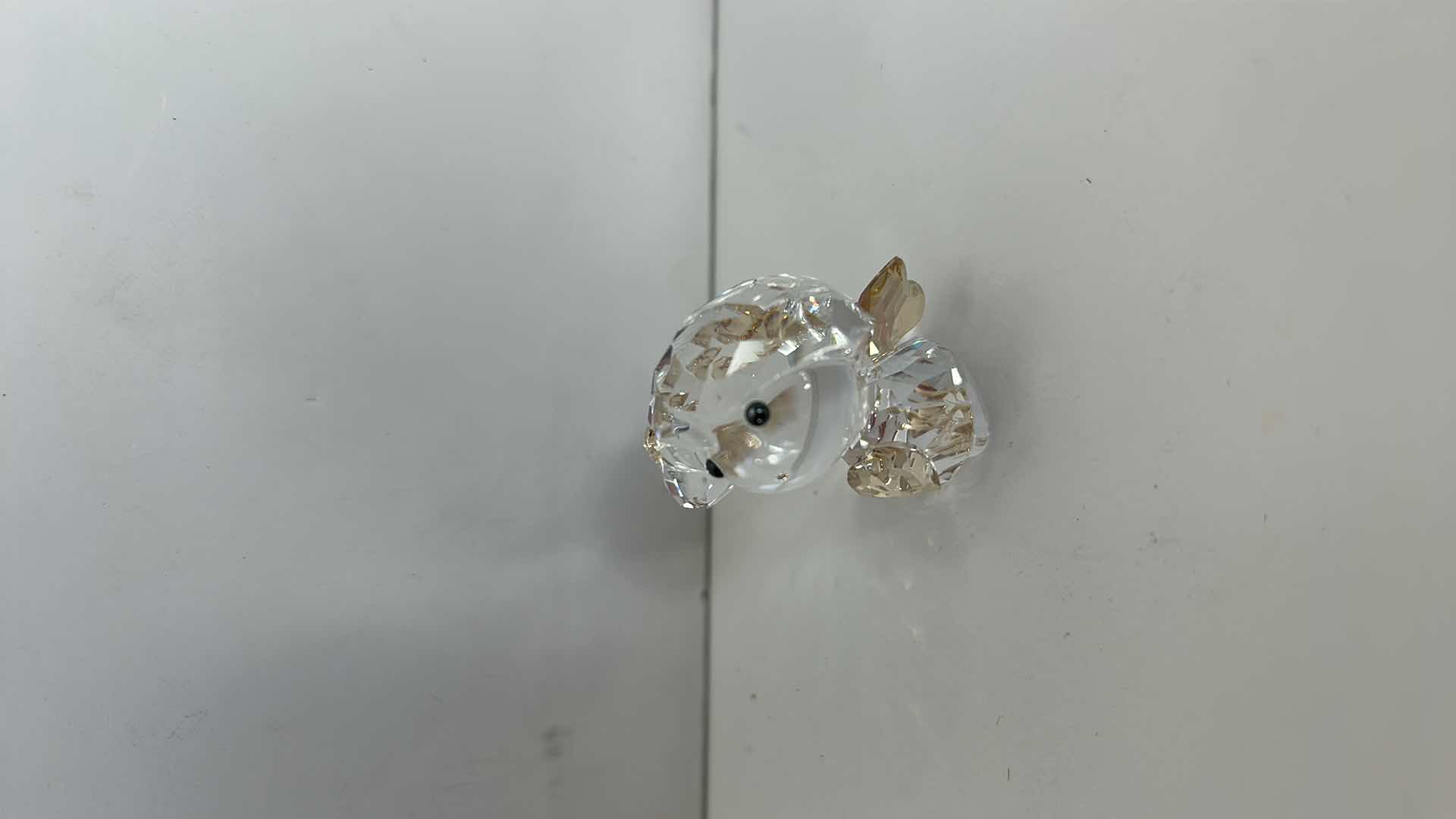 Photo 3 of TINY SWAROVSKI CRYSTAL ANGEL WITH GOLD HEART $90 ON EBAY