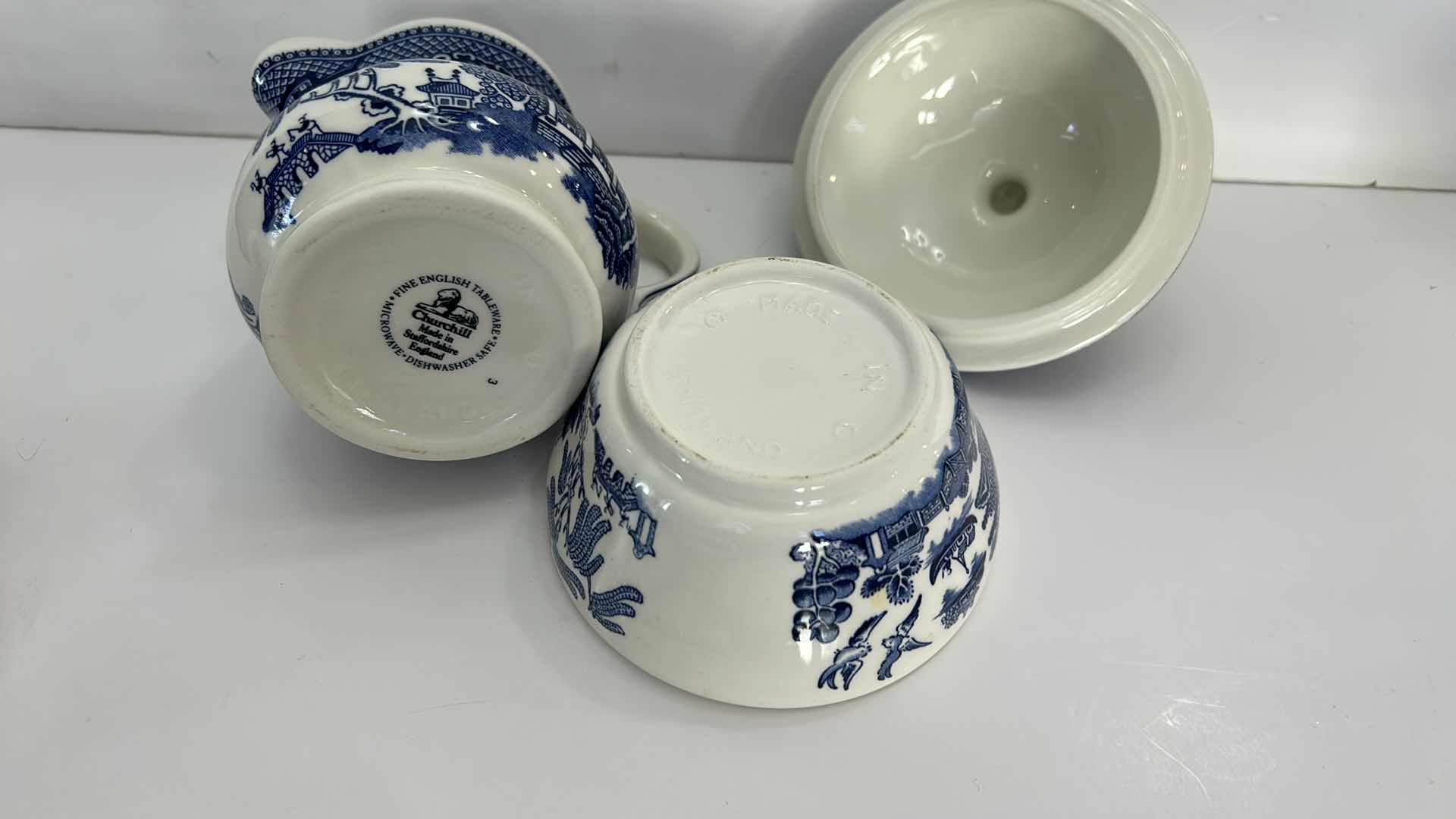 Photo 9 of BLUE AND WHITE PORCELAIN ASSORTMENT MADE IN ENGLAND