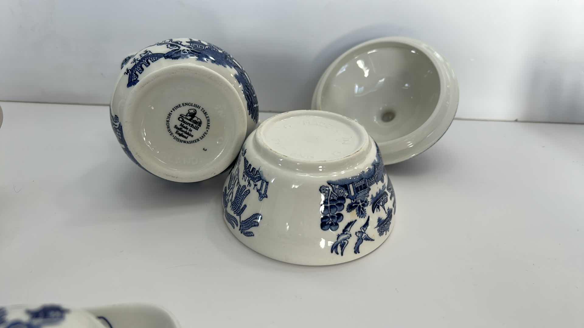 Photo 8 of BLUE AND WHITE PORCELAIN ASSORTMENT MADE IN ENGLAND