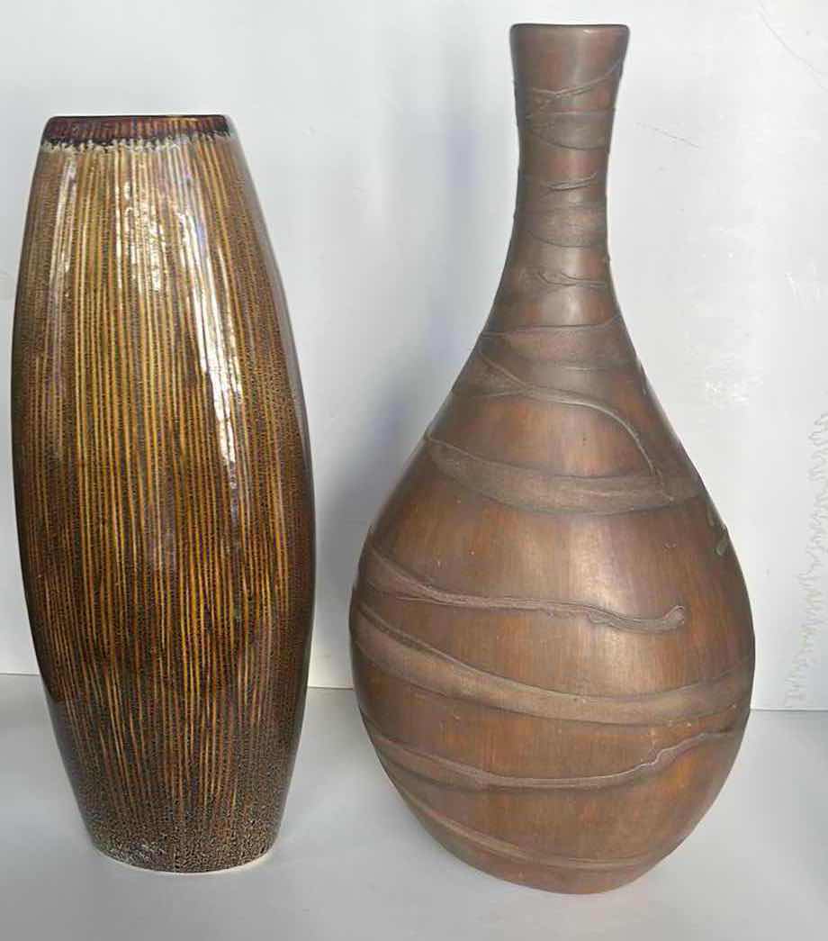 Photo 1 of HOME DECOR- TWO TALL VASES TALLEST 20”