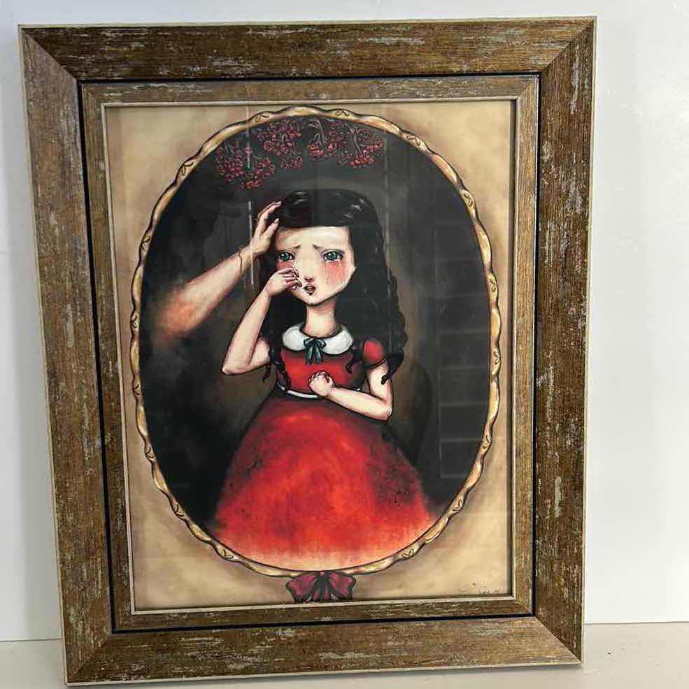 Photo 1 of WALL DECOR- SIGNED ARTWORK, HIDDEN ELOISE “I’LL BE THERE IN RUSTIC WOOD FRAME 14 1/2” x 17 1/2 