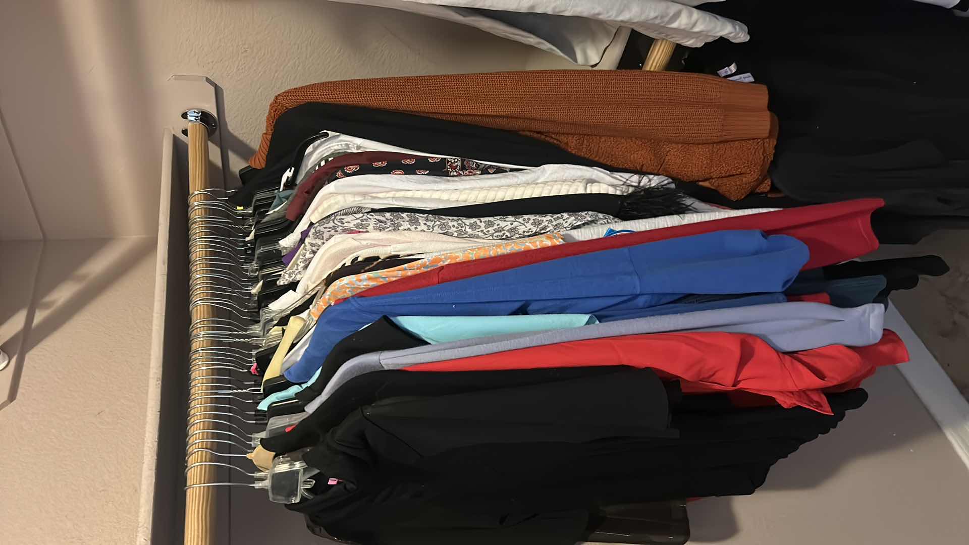 Photo 1 of RACK OF WOMENSWEAR- TOPS, BLOUSES  MOSTLY SIZE MED