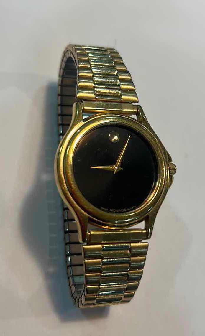 Photo 4 of MENS GOLD MOVADO WATCH (NEEDS BATTERY)