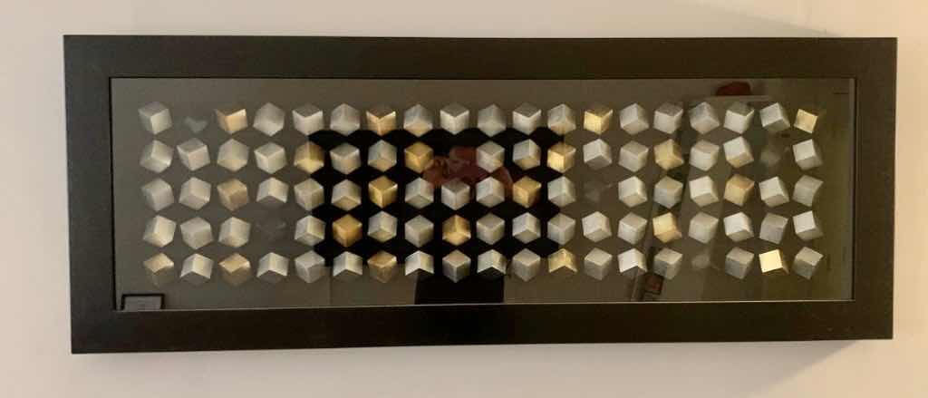 Photo 1 of WALL ART - Z GALLERIE MODERN CUBIC DISPLAY SHADOW BOX 63” x 23.5”